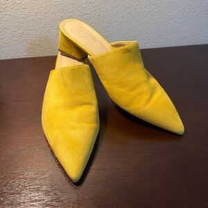 Franco Sarto Bright Yellow Mules